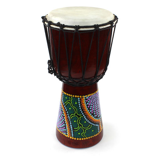 Djembe festett vagy faragott ⌀ 13cm, 25cm magas