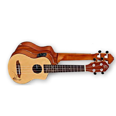 BONFIRE UKULELE SOPRANO 4-STR.  ORTEGA SAPELE BODY, SPRUCE TOP