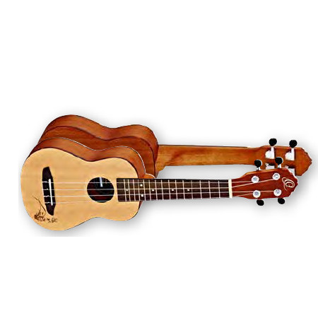 BONFIRE UKULELE SOPRANO 4-STR.  ORTEGA SAPELE BODY, SPRUCE TOP