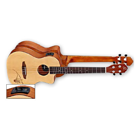 BONFIRE UKULELE BARITONE 4-STR. ORTEGA SAPELE BODY, SPRUCE TOP