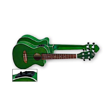 UKULELE CONCERT 4-STR.  ORTEGA FOREST GREEN, SATIN, DIE CAST