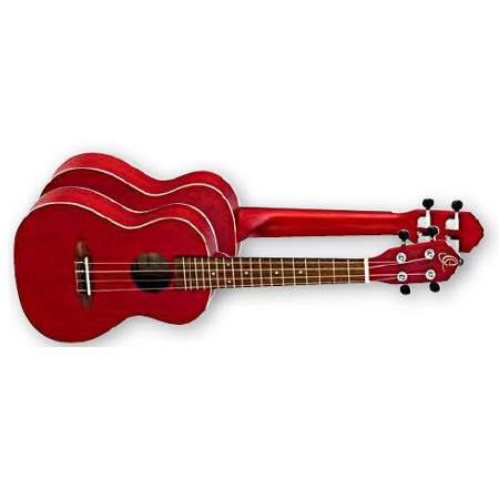UKULELE CONCERT 4-STR.  ORTEGA OKOUME WOOD, FIRE RED