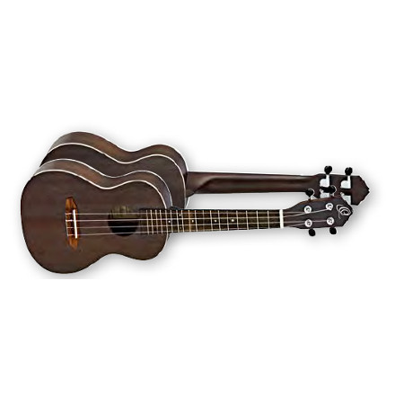 UKULELE CONCERT 4-STR.  ORTEGA OKOUME WOOD, COAL BLACK