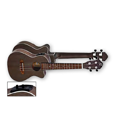 UKULELE CONCERT 4-STR.  ORTEGA COAL BLACK, SATIN, DIE CAST