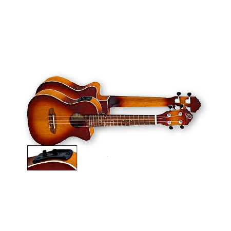 UKULELE CONCERT 4-STR.  ORTEGA SUNBURST, SATIN, DIE CAST
