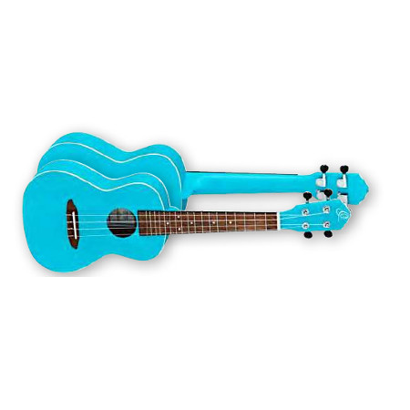 UKULELE CONCERT 4-STR.  ORTEGA TRANSPARENT TURQUOISE,OKOUME W
