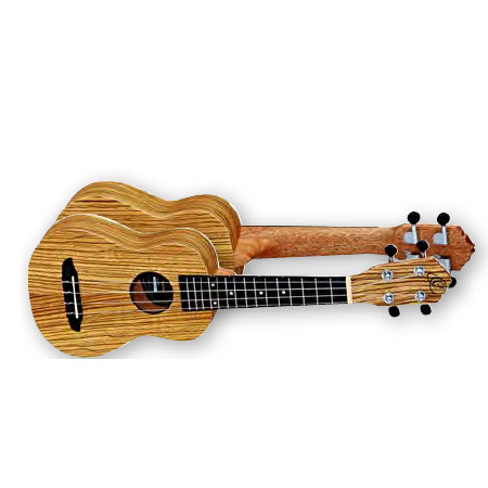 UKULELE SOPRANO 4-STR.  ORTEGA ZEBRAWOOD, SATIN