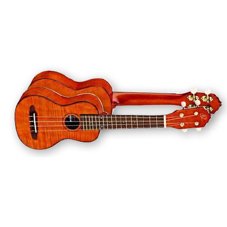 UKULELE SOPRANO 4-STR.  ORTEGA FLAMED MAHOGANY