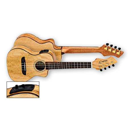 UKULELE CONCERT 4-STR.  ORTEGA OPEN PORE, MANGO WOOD, CUTAWAY