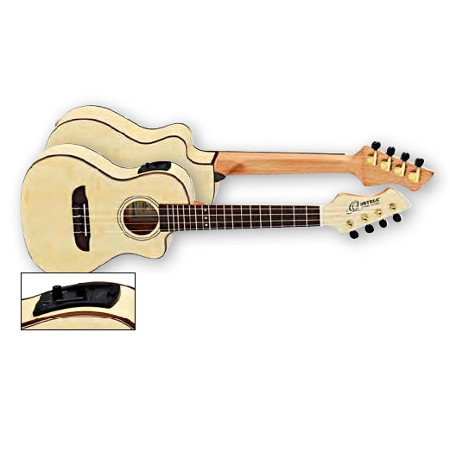 UKULELE CONCERT 4-STR.  ORTEGA OPEN PORE, BAMBOO, CUTAWAY