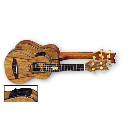 UKULELE SOPRANO 4-STR.  ORTEGA LIZARD INLAYS, SATIN, PALDAO