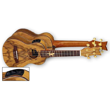 UKULELE CONCERT 4-STR.  ORTEGA LIZARD INLAYS, SATIN, PALDAO