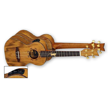 UKULELE TENOR 4-STR.    ORTEGA LIZARD INLAYS, SATIN, PALDAO