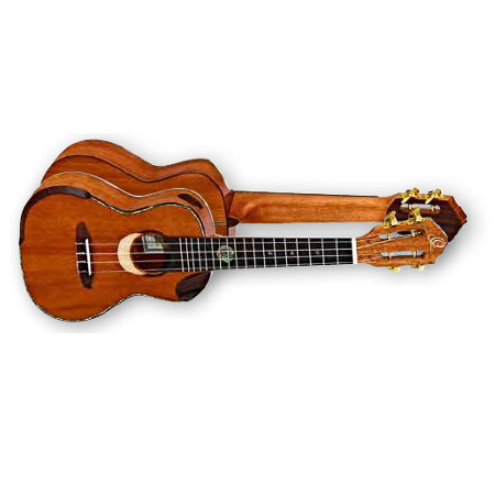 UKULELE CONCERT 4-STR.  ORTEGA ALL SOLID MAHOGANY, RW ARMREST