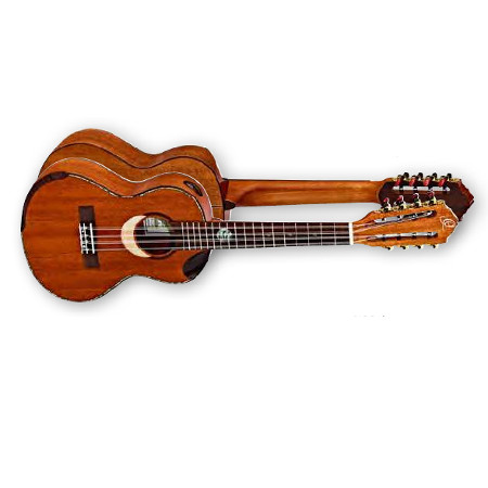 UKULELE TENOR 8-STR.    ORTEGA ALL SOLID MAHOGANY, RW ARMREST