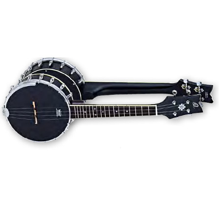 BANJO UKULELE 4-STR.    ORTEGA SEMI SATIN BLACK