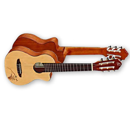 GUITARLELE 6-STR.       ORTEGA SAPELE BODY, SPRUCE TOP
