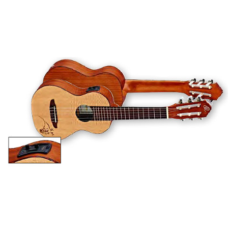 GUITARLELE 6-STR.       ORTEGA SAPELE BODY, SPRUCE TOP