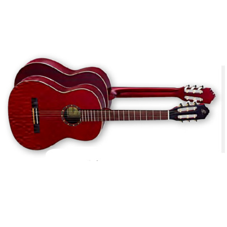 NYLON 6-STR. GUITAR     ORTEGA WINE RED, MAHOGANY BODY