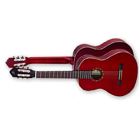 NYLON 6-STR. GUITAR     ORTEGA WINE RED, MAHOGANY BODY