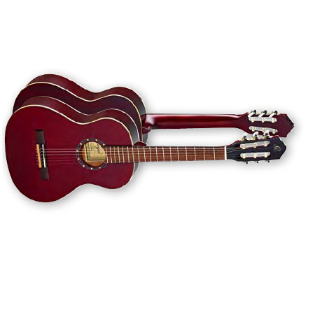 NYLON 6-STR. GUITAR     ORTEGA WINE RED,MAHOGANY BODY