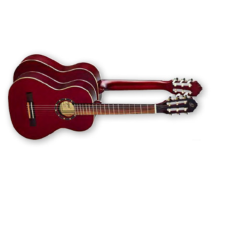 NYLON 6-STR. GUITAR     ORTEGA WINE RED,MAHOGANY BODY