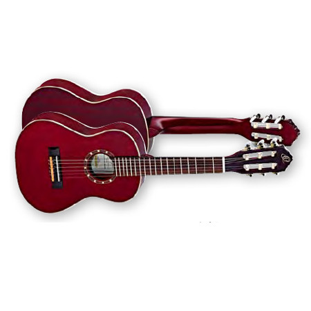 NYLON 6-STR. GUITAR     ORTEGA WINE RED,MAHOGANY BODY