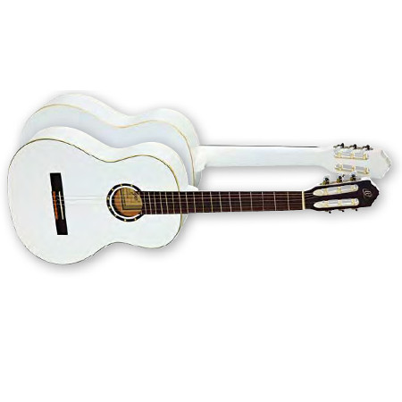 NYLON 6-STR. GUITAR     ORTEGA WHITE, MAHOGANY BODY, SPRUCE
