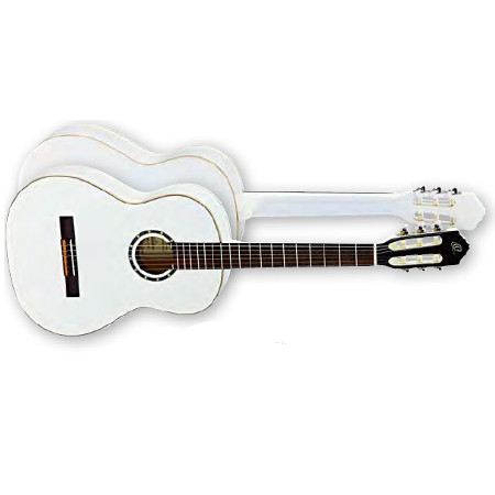 NYLON 6-STR. GUITAR     ORTEGA WHITE, MAHOGANY BODY, SPRUCE