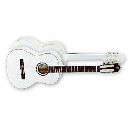 NYLON 6-STR. GUITAR     ORTEGA WHITE, MAHOGANY BODY