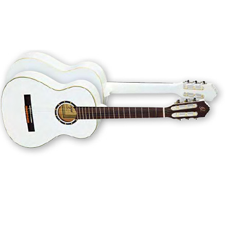 NYLON 6-STR. GUITAR     ORTEGA WHITE, MAHOGANY BODY