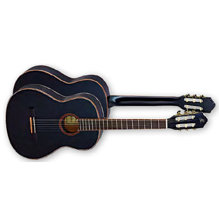 NYLON 6-STR. GUITAR     ORTEGA BLACK, MAHOGANY BODY,SM.NECK