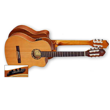 NYLON 6-STR. GUITAR     ORTEGA WITH PU-SYSTEM, SMALL NECK