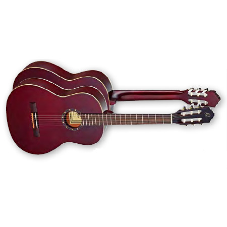 NYLON 6-STR. GUITAR     ORTEGA WINE RED, SO. CEDAR TOP