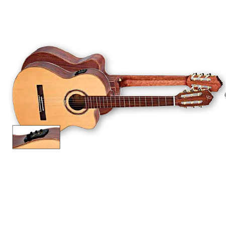 NYLON 6-STR. GUITAR     ORTEGA WITH PU SYSTEM, SLIM NECKB