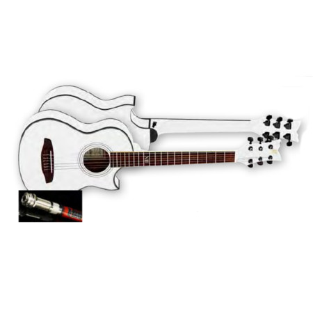 NYLON-SH.SC. GUITAR 6-S.ORTEGA WHITE, B-BAND A1.2 PU SYSTEM
