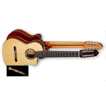 NYLON 8-STR. GUITAR     ORTEGA NATURAL, COCOBOLO SPRUCE TOP