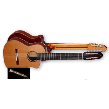 NYLON 8-STR. GUITAR     ORTEGA NATURAL,MADAGASCAR CEDAR TOP