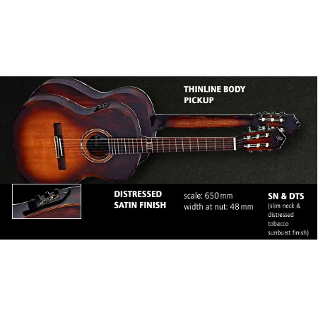 Húr,NYLON STRING GUITAR     ORTEGA SPRUCE/MAHOGANY DISTRESSED,BAG
