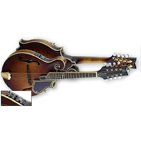 MANDOLIN A-STYLE 8-STR.ORTEGA ANTIQUE VIOLIN OILED,  PREAMP