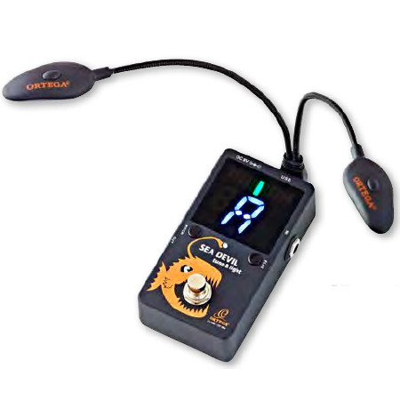PEDAL TUNER & USB LIGHT ORTEGA INCL. DOUBLE ARM USB/LED LIGHT