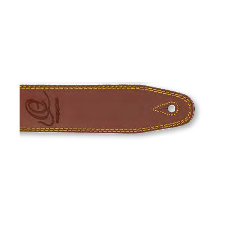GUITAR STRAP LEATH.85MM ORTEGA DARK BROWN