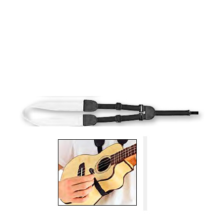 UKULELE STRAP WHITE     ORTEGA NYLON WITH HOOK