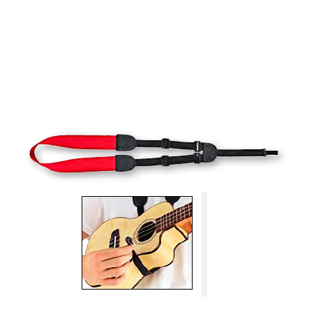UKULELE STRAP, RED      ORTEGA NYLON WITH HOOK