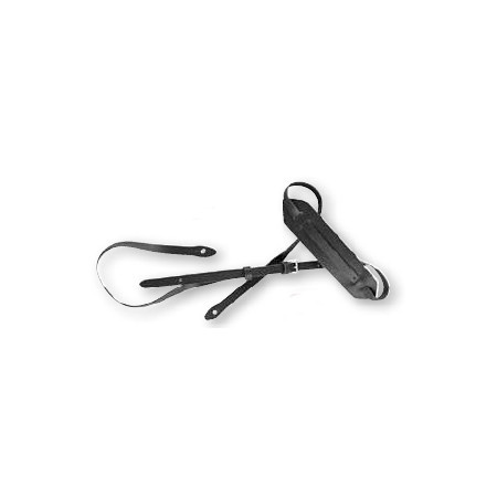 MANDOLIN STRAP LEATHER  ORTEGA BLACK, STANDARD