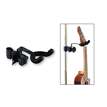 UKULELE HOLDER, BLACK   ORTEGA FOR MICROPHONE STAND MOUNT
