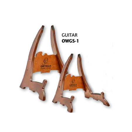 WOODEN GUITAR STAND     ORTEGA DARK BROWN