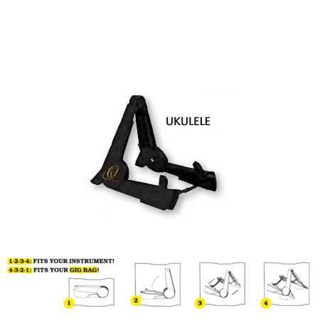 PORTABLE UKULELE STAND  ORTEGA BLACK