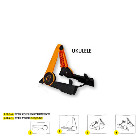 PORTABLE UKULELE STAND  ORTEGA ORANGE/BLACK
