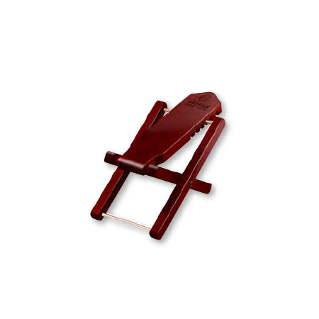 WOODEN FOOT STOOL       ORTEGA WINE RED